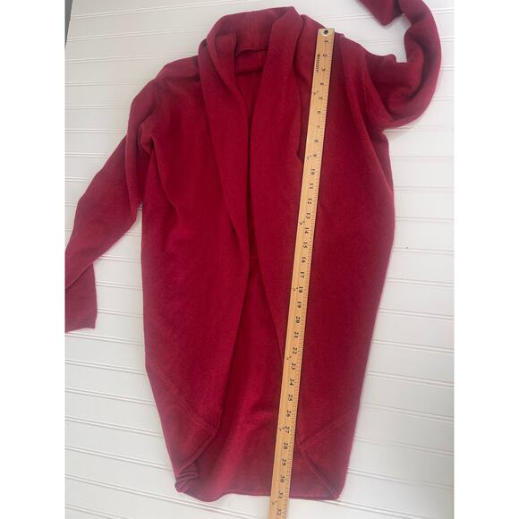 Red Envelope Cashmere Cardigan Open Sweater Long Size Womens Small - Picture 6 of 7